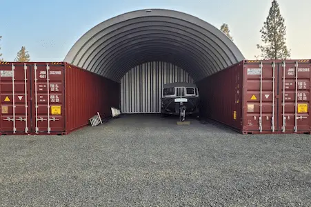 Building With Metal Truss