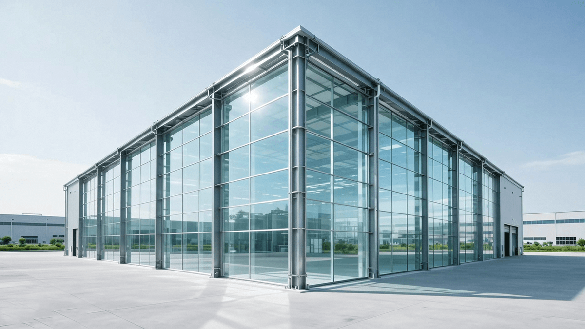 Steel Structure Warehouse With Glass Walls Building ( WZH ) Weizhengheng Group